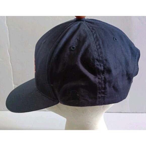 Brixton Supply Company Snapback Baseball Cap Hat Navy Blue Red Graphic Logo Dad - Picture 3 of 7